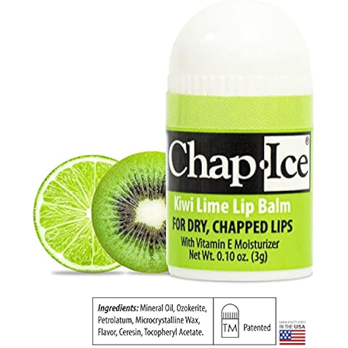 Chap Ice | 12-COUNT MINI KIWI LIME LIP BALM | LIP BALM PACK FORTIFIED WITH VITAMIN E FOR DRY, CRACKED LIPS | MADE IN USA | 12-COUNT MINI LIP BALM WITH KIWI LIME FLAVOR (0.10OZ/3G EACH) - Image 2